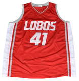 CAMERON BAIRSTOW SIGNED NEW MEXICO LOBOS #41 RED BASKETBALL JERSEY COA