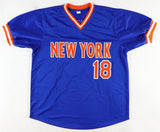 Darryl Strawberry Signed Mets Jersey (JSA COA) 3xNew York World Series Champ O.F