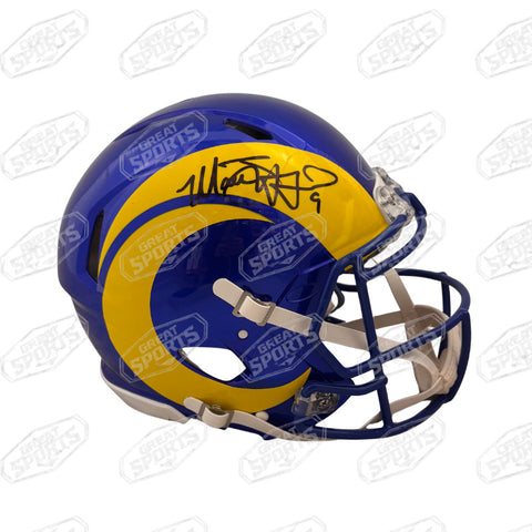 MATTHEW STAFFORD SIGNED LA RAMS F/S SPEED AUTHENTIC HELMET BECKETT QR