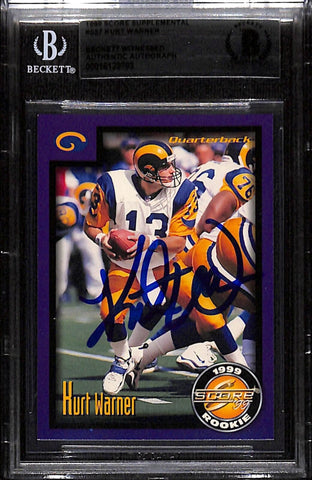 Kurt Warner Signed 1999 Score Supplemental #57 Trading Card Beckett 43907