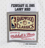 Celtics Larry Bird Signed 1986 White M&N All-Star Game Swingman Jersey BAS Wit