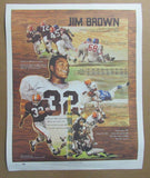 Jim Brown HOF Signed/Auto 26.5x33 Litho Print Poster Browns PSA/DNA 189703