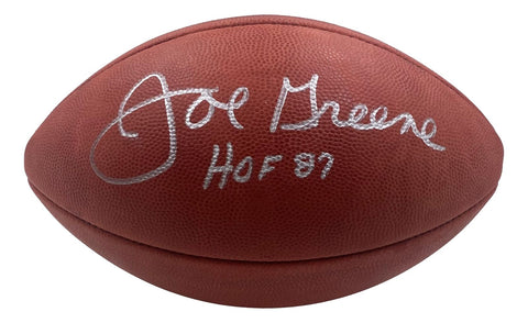 Mean Joe Greene Steelers Signed Wilson Super Bowl XIII Duke Football HOF 87 BAS