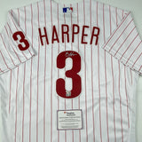 Signed Bryce Harper Phillies Pinstripe Authentic Jersey Fanatics COA