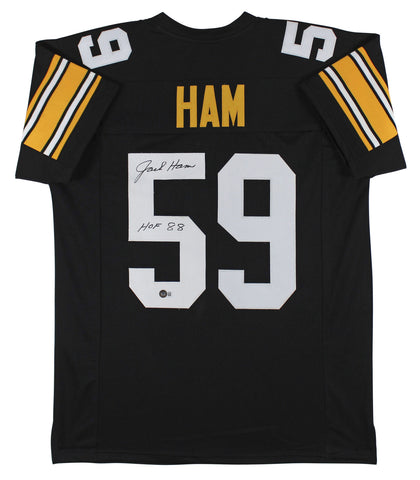 Jack Ham "HOF 88" Authentic Signed Black Pro Style Jersey Autographed BAS