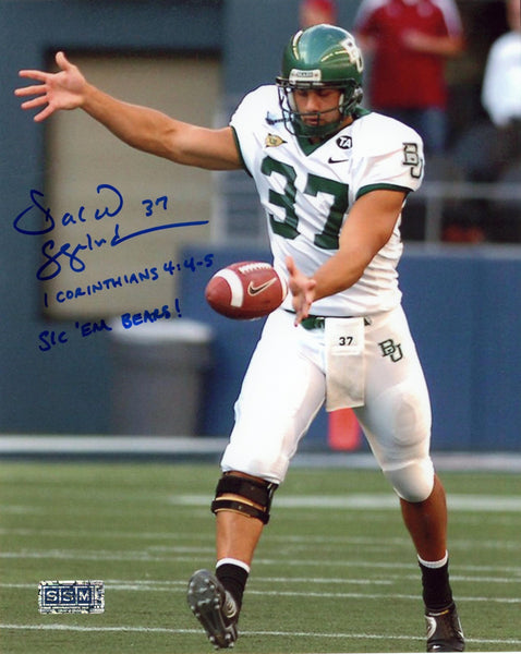 DANIEL SEPULVEDA AUTOGRAPHED SIGNED BAYLOR BEARS 8x10 PHOTO COA