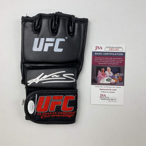 Autographed/Signed Amanda Nunes UFC MMA Black Fighting Glove JSA COA Auto
