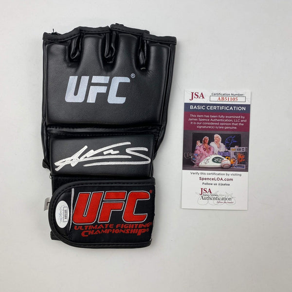 Autographed/Signed Amanda Nunes UFC MMA Black Fighting Glove JSA COA Auto