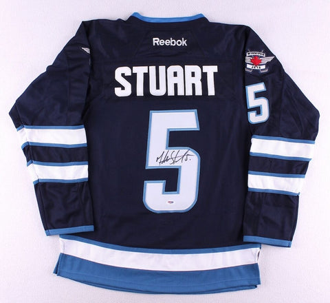 Mark Stuart Signed Winnipeg Jets Jersey (PSA COA)