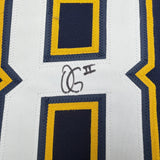 Autographed/Signed Oronde Gadsden Los Angeles Blue Cut Jersey Beckett BAS COA
