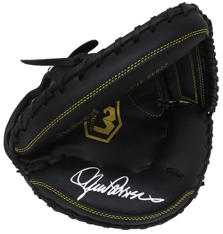 Lance Parrish Signed Franklin Black Baseball Catchers Glove - (SCHWARTZ COA)