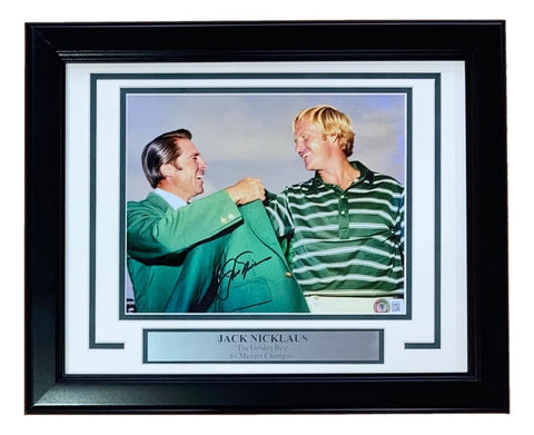 Jack Nicklaus Signed Framed 8x10 PGA Golf Photo BAS BH78979