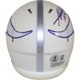Adrian Peterson Autographed Minnesota Vikings 24 Alt Mini Helmet Beckett 50213