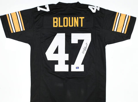 Mel Blount Autographed Black Pro Style Jersey - Prova *Black