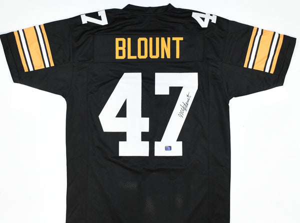 Mel Blount Autographed Black Pro Style Jersey - Prova *Black