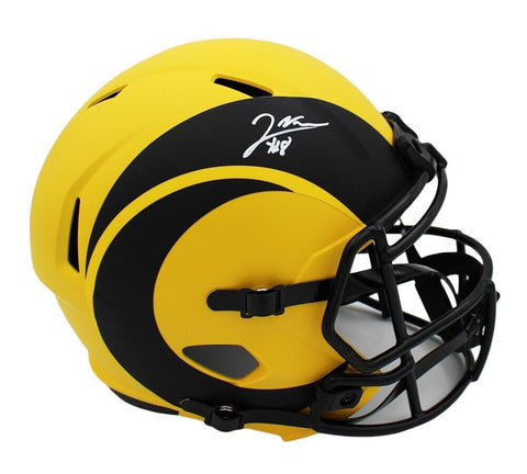 Jared Verse Signed Los Angeles Rams Speed Full Size Rave NFL Helmet