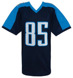 Derrick Mason (TITANS) Signed Blue Custom Football Jersey - (SCHWARTZ COA)