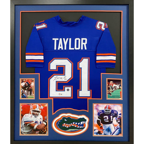 Fred Taylor Autographed Signed Framed Florida Jersey BECKETT