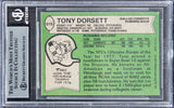 Cowboys Tony Dorsett "ROY 77, HOF 94" Signed 1978 Topps #315 RC Card BAS Slabbed