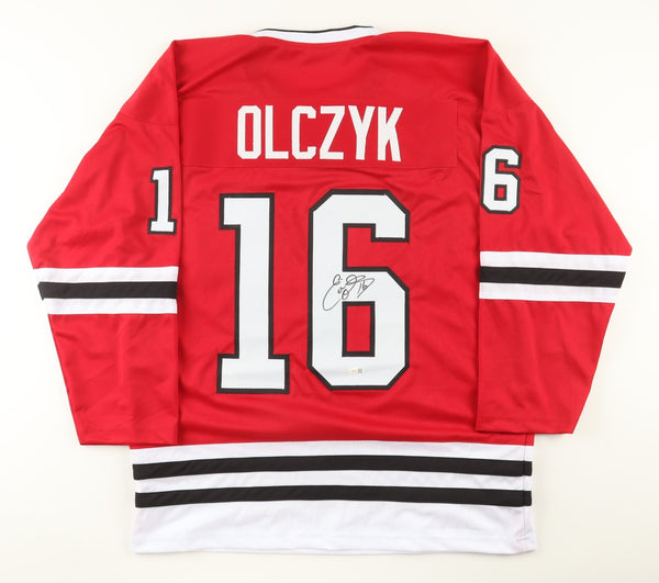 Eddie Olczyk Signed Chicago Blackhawks Jersey (JSA) 1994 Stanley Cup Champion