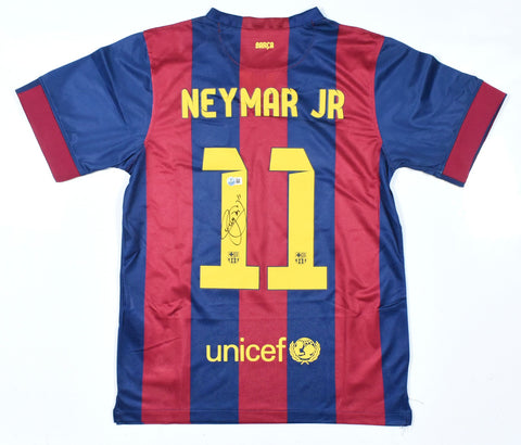 Neymar Jr Signed FC Barcelona Home Soccer Jersey #11 - Beckett Hologram *M