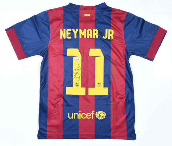 Neymar Jr Signed FC Barcelona Home Soccer Jersey #11 - Beckett Hologram *M