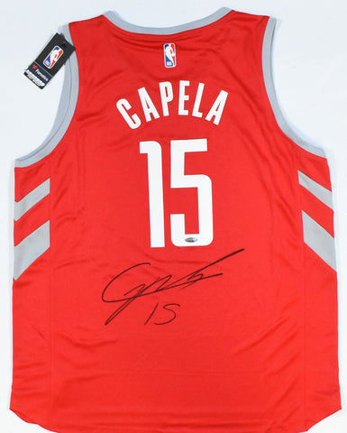 Clint Capela Autographed Houston Rockets Nike Fast Break Jersey - Tristar *Black