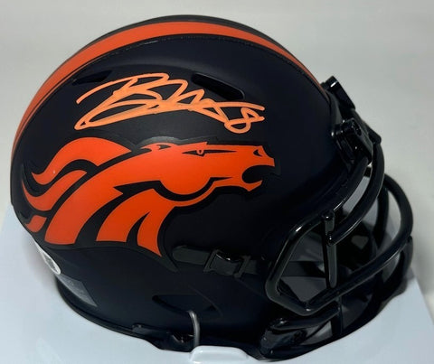 Broncos SB Champ BRANDON McMANUS Signed ECLIPSE Riddell Mini Helmet AUTO - JSA