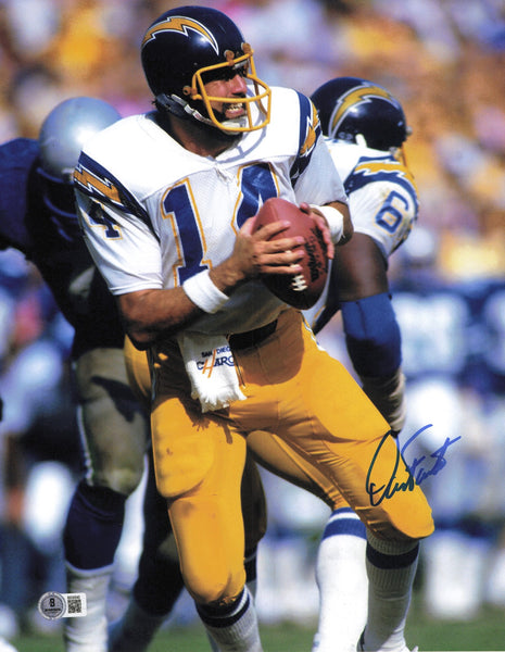 Dan Fouts Autographed 11x14 Photo San Diego Chargers Beckett BAS QR #BS30540