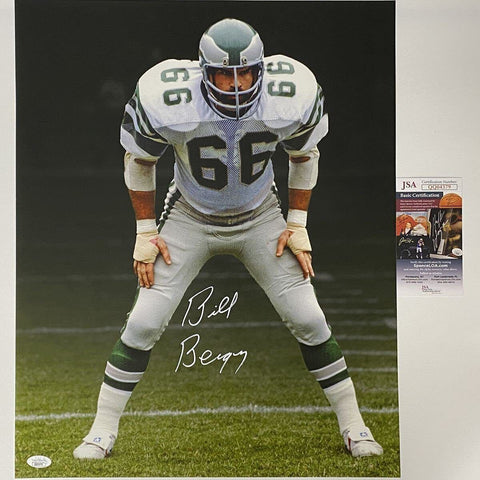 Autographed/Signed BILL BERGEY Philadelphia Eagles 16x20 Photo JSA COA Auto #2