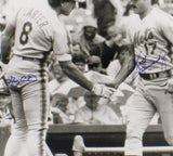 Gary Carter and Keith Hernandez Signed New York Mets Framed 16x20 B&W Photo