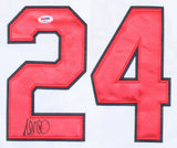 Andrew Miller Signed Cleveland Indians Majestic MLB Jersey (PSA COA) 2016 W.S. P