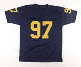 Chris Hutchinson Signed Michigan Wolverines Jersey Beckett/ All American Def End