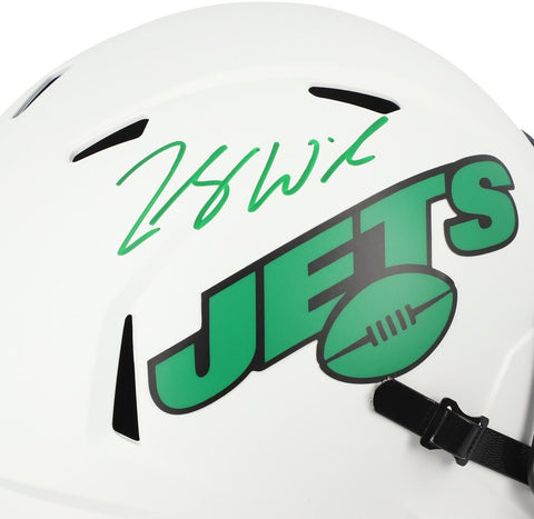 Zach Wilson New York Jets Autographed Riddell Speed Replica Helmet