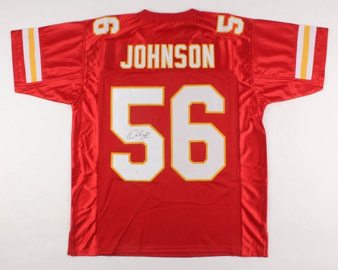 Derrick Johnson Signed Kansas City Chiefs Red Jersey (JSA) 4xPro Bowl Linebacker
