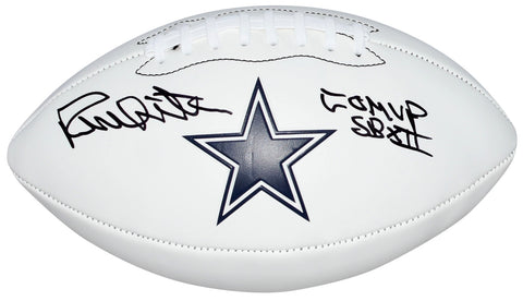 RANDY WHITE AUTOGRAPHED DALLAS COWBOYS LOGO FOOTBALL W/ CO-MVP SB XII