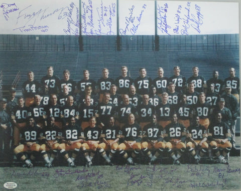 Packers 1967 Team Signed 11x14 Photo w/ Kramer, Robinson & More AUTO - SB II