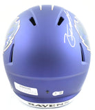 Zay Flowers Autographed Baltimore Ravens F/S Alt 24 Speed Helmet- Beckett W Holo