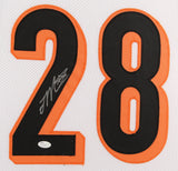 Joe Mixon Signed Cincinnati Bengals 35x43 Custom Framed Jersey (JSA Hologram)