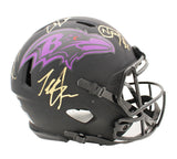 Lewis, Ngata, Reed, and Suggs Signed Ravens Speed Authentic Eclipse NFL Helmet
