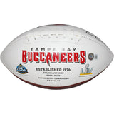 Ronde Barber Signed Tampa Bay Buccaneers White Logo Football BAS 42546