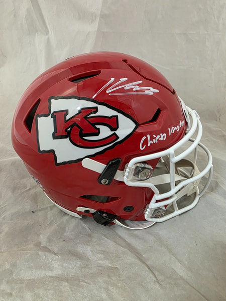 KENNETH WALKER III SIGNED KC CHIEFS SPEEDFLEX HELMET W/ "CHIEFS KINGDOM" BECKETT