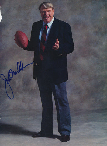 John Madden HOF Signed/Autographed 8x10 Photo Raiders BAS/Beckett 198910