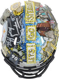 T.J. Watt Pittsburgh Steelers Signed Riddell Mini Helmet-Art Charles Fazzino