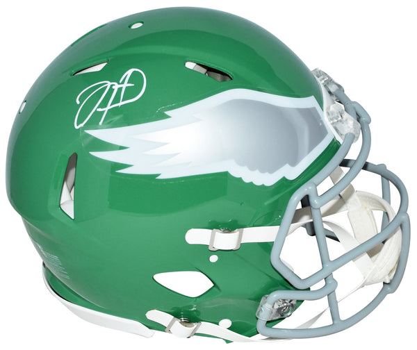 JALEN HURTS SIGNED PHILADELPHIA EAGLES KELLY GREEN AUTHENTIC SPEED HELMET