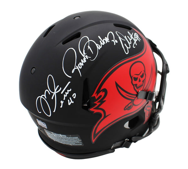 bay shoei helmet Sapp, Barber, Alstott Signed Tampa Bay Speed Authentic Eclipse NFL Hel – Super Sports Center