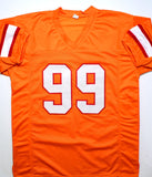Warren Sapp Autographed Orange Pro Style Jersey w/3 Inscriptions -Beckett W Holo