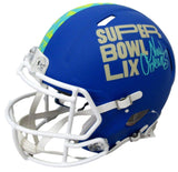 Saquon Barkley Signed Blue SB LIX Full Size Authentic Helmet Eagles PSA 195227