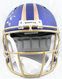 Ray Lewis Ed Reed Autographed Baltimore Ravens F/S Alt 24 Speed Helmet HOF-