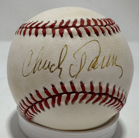 CHUCK TANNER Signed Official MLB Baseball AUTO - Milwaukee Braves MLB